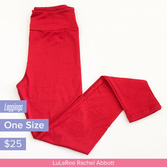 Solid Leggings: Solid Salsa Red